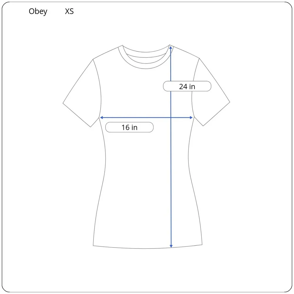Obey Tee Womens Graphic V Neck Plunge T Shirt XS Gray USA Y2K Grunge Fitted - Picture 10 of 10
